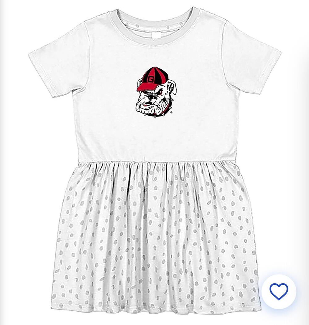 Two Feet Ahead Infant baby Girls University Of Georgia Bulldogs Polka Dot Dress